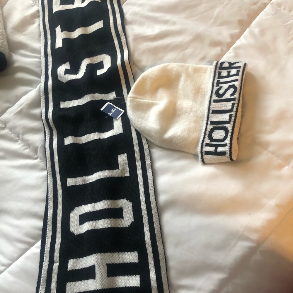 Matching wool Hollister scarf and hat set.